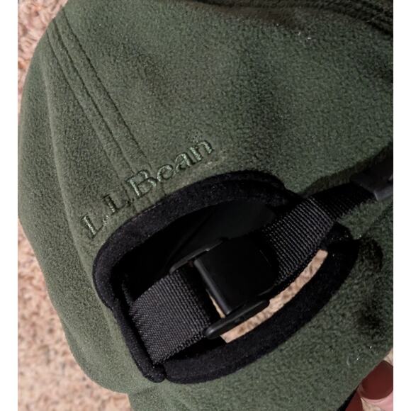 LL Bean Fleece Polartec Hat Mens L XL Green Cap Ear Flaps - Picture 5 of 8
